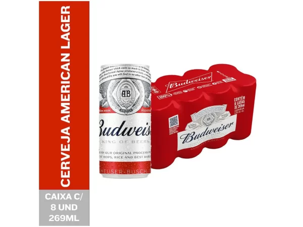 Cerveja Budweiser Lata - 269ml